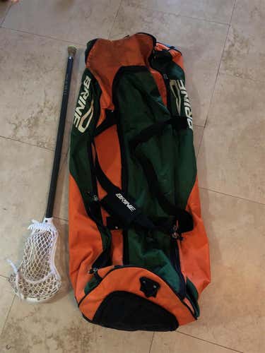 Green and Orange Lacrosse Bag