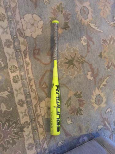 Rawlings Quatro -10 Baseball bat with Grey and white 1.1mm Lizard Skin Bat Grip