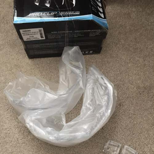 2-Pack Bauer HDO Pro Clip Straight Clear Cut Hockey Visor Senior