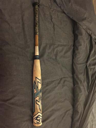 Louisville Slugger LXT Fastpitch Softball Bat with Carolina Blue Lizard Skin Grip