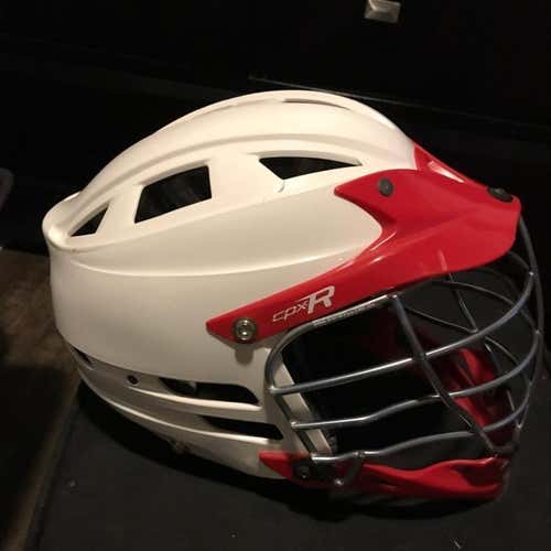 New Cascade CPX-R Lacrosse Helmet - White w/ Red