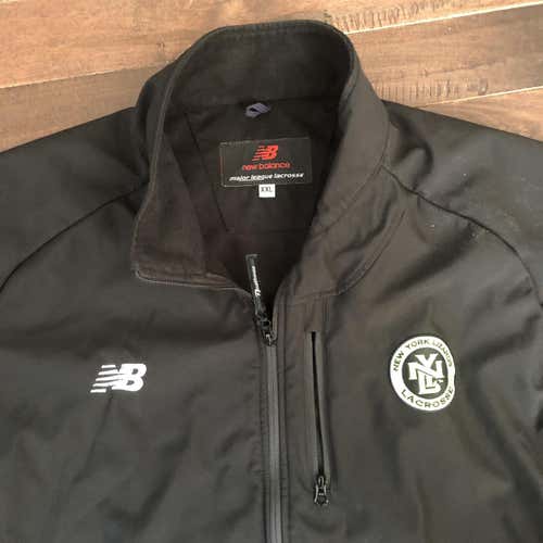 New York Lizards MLL Black Men’s Fleece Lined Windbreaker Jacket