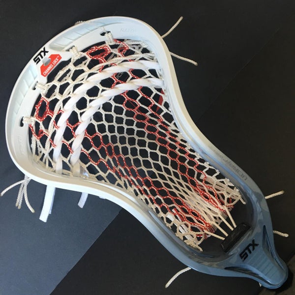 BRAND NEW STX Ultra Power w/ Red Striker Memory Mesh - Grey Dyed Lacrosse Head UltraPower