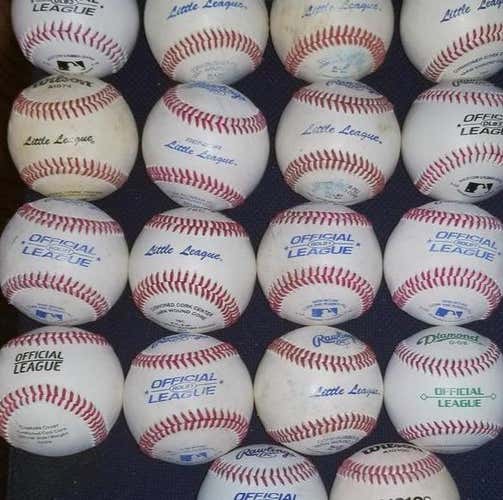 18 Used Rawlings Little League Baseballs