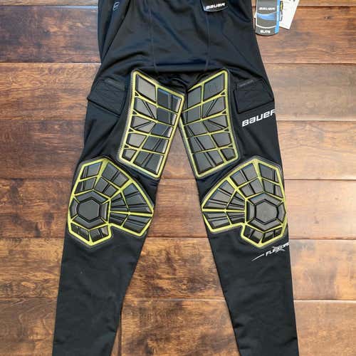 New! Bauer Elite Padded Goalie Baselayer Pant Sz L