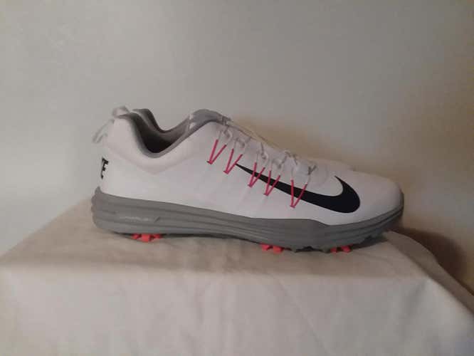 NIKE GOLF SHOES - LUNAR COMMAND 2 BOA - WHITE - WOLF GREY 888552-101