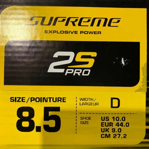 New Supreme 2S Pro Hockey Skates Senior Size 8.5