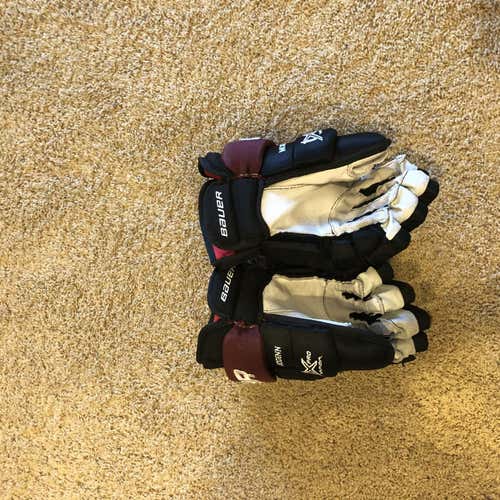 Bauer 1x Pro Hockey Gloves Digital Palms Maroon And Black