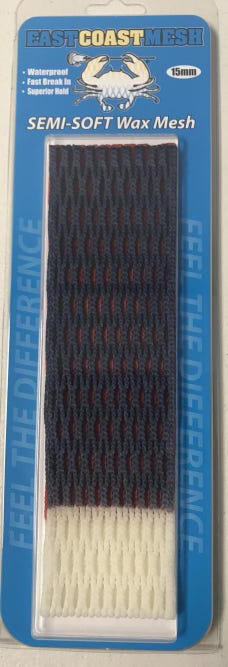 New East Coast Dyes Semi-Soft Wax Mesh - 15MM   Navy / White / Red