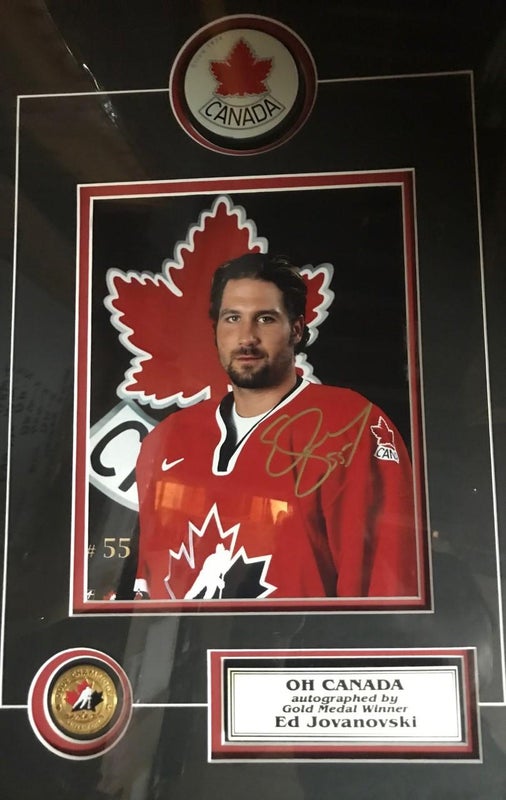 Signed Ed Jovanovski Team Canada Framed Photo *No Trades*