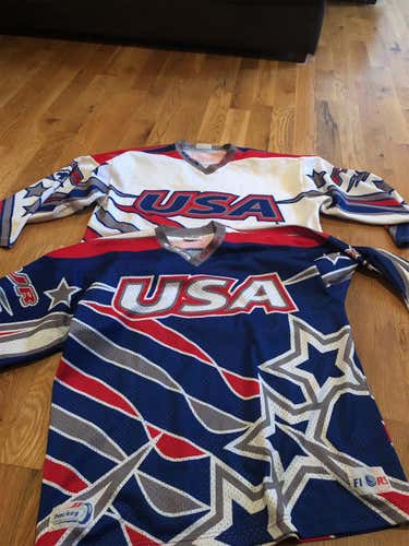 Pair Of Team USA Roller Hockey Jerseys