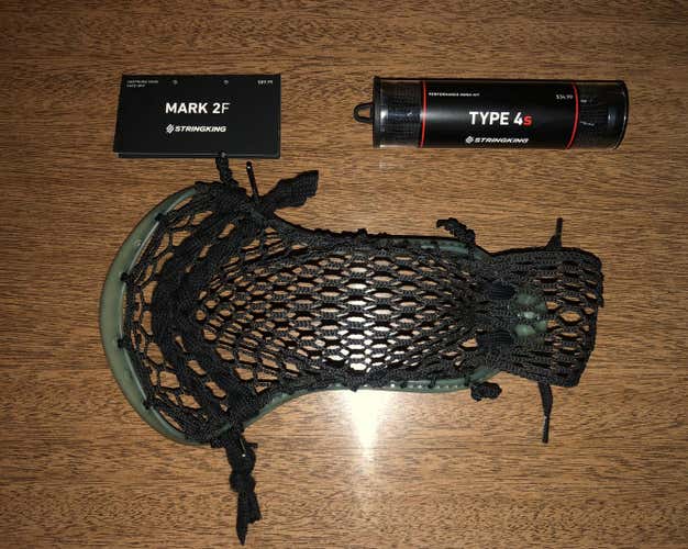 New StringKing Mark 2F Raw Head dyed Camo Green/Strung with StringKing 4S Mesh & Strings
