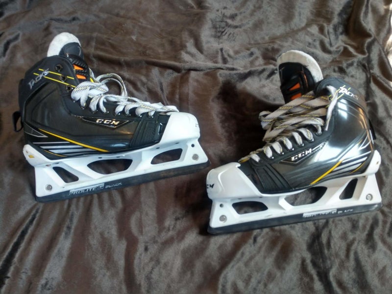 (ALMOST NEW) -- CCM Tacks Goalie Skates -- Pro Stock Size 10
