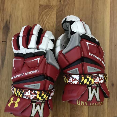 UMD Maryland Engage Lacrosse Gloves Red