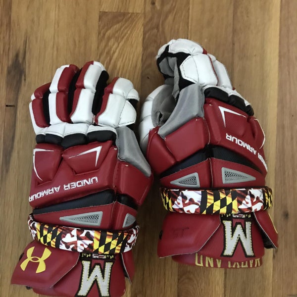UMD Maryland Engage Lacrosse Gloves Red
