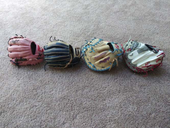 Baseball glove lot for trade message me