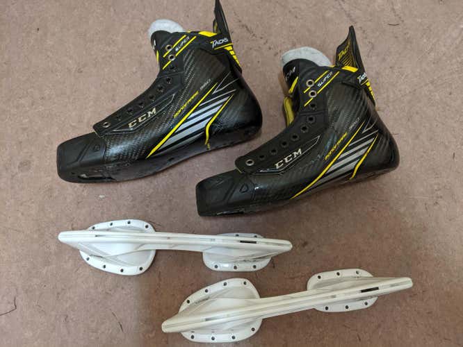 CCM Super Tacks Hockey Skates Senior Size 8D & Tuuk LS Edge Holders