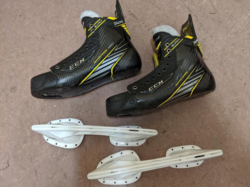 CCM Super Tacks Hockey Skates Senior Size 8D & Tuuk LS Edge Holders