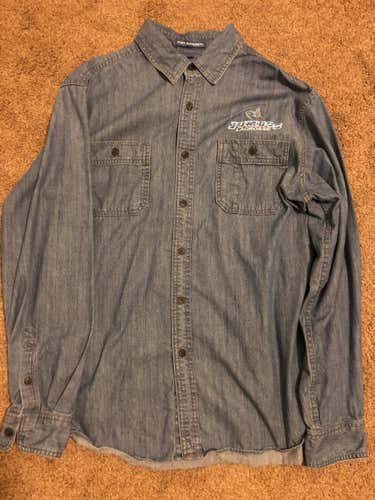 Tufts Jumbos Lacrosse Limited Edition Jean Button Down - Size M *runs large