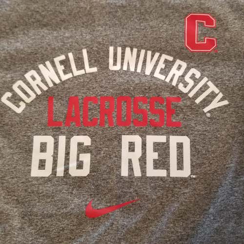 Cornell Lacrosse Nike Shirt Dri-Fit BIG RED ~ Youth Medium Rare