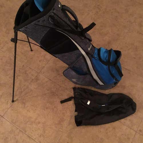 Nike Standing Golf Bag Grey/Blue/Black