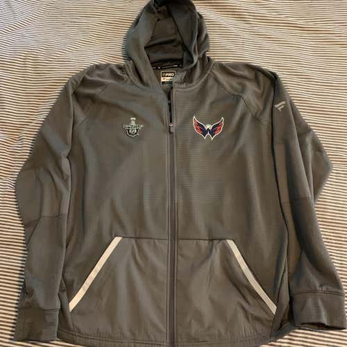 Washington Capitals Pro Stock 2019 Playoff Zip Up Hoodie XL Team Issued, Brand New