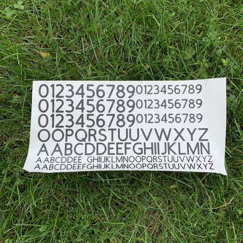 Numbers And Letters Vinyl Dye Decals
