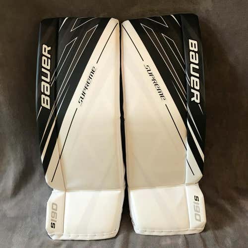 New Bauer Supreme S190 Goalie Leg Pads Senior (BRAND NEW WITH EXTRA STRAPS)