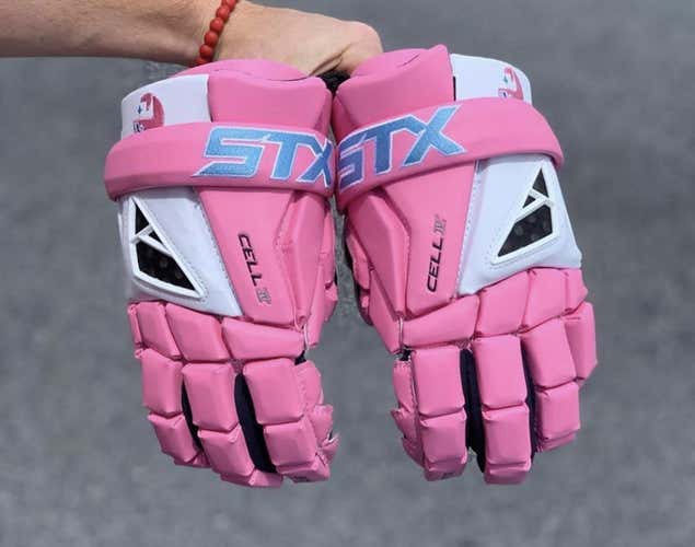 PINK WHALES CUSTOM STX Cell IV Lacrosse Gloves
