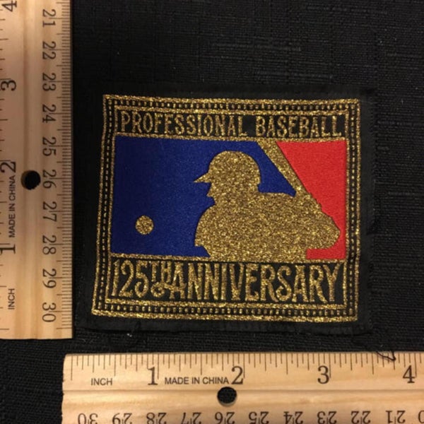 MLB 125th anniversary original jersey patch