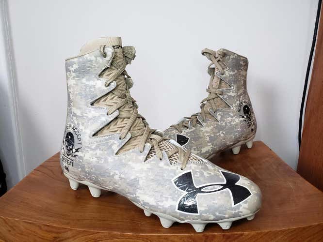 Under Armour Highlight Mc Limited Edition Size 8.5 Camo ARMY Cleats 1289771 280