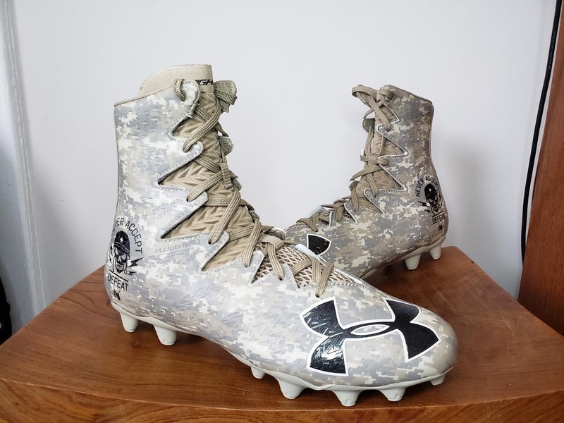 Under Armour Highlight Mc Limited Edition Size 8.5 Camo ARMY Cleats 1289771 280