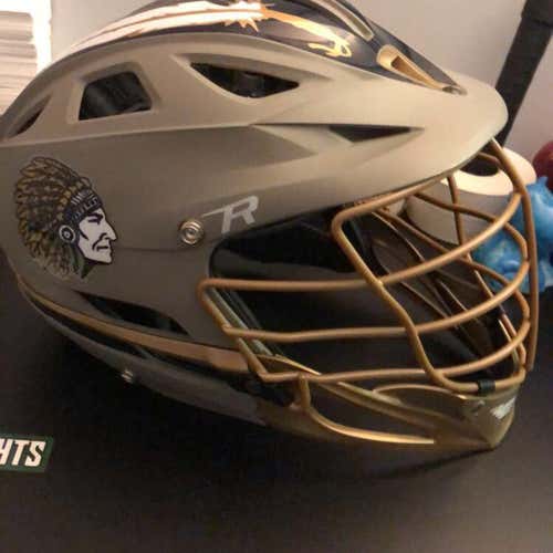 Cascade R Gray With Gold Chin And Face mask