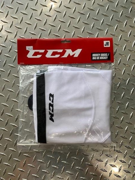 New CCM Socks Junior Blackhawks White