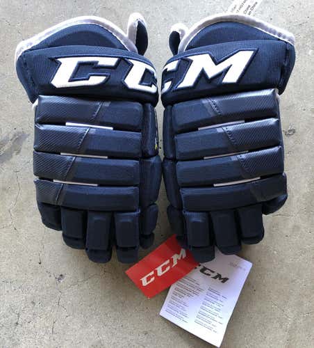 New CCM Tacks 4 Roll Pro Gloves Senior 14" Navy