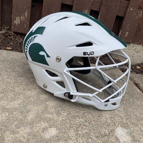 Team Issued Michigan State Spartans Warrior Evo Helmet (white)