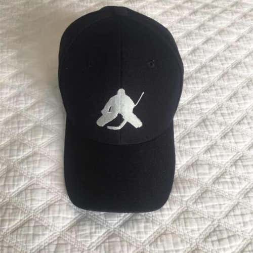 Black Goalie Hat One Size Fits All