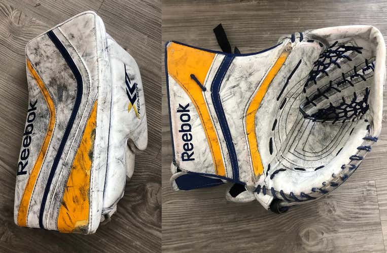 Reebok Premier XLT Pro Glove & Blocker Set, Reg, Senior, Good Condition