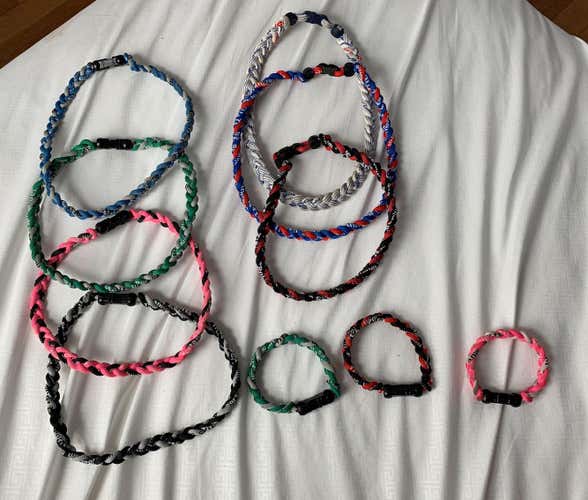 LOT-Phiten Titanium Baseball Necklaces & Bracelets