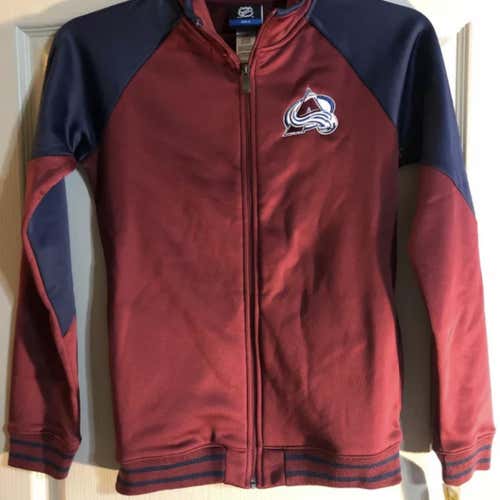 Colorado Avalanche Avs Girls Youth NHL Track Full Zip Jacket Size Large L 14