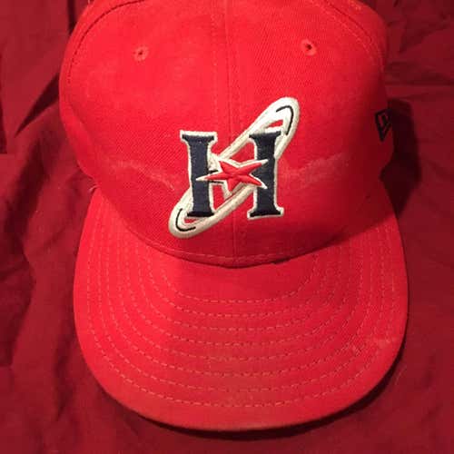 Sam Narron Huntsville Stars #41 MiLB Game Used Worn New Era Baseball HatBrewers Siz e 7 1/2 - A18