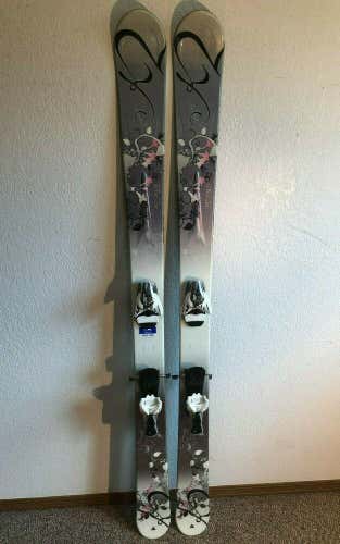 K2 Phat Luv Women's Powder Skis 160 cm Salomon Z12 Bindings ladies fat love NICE