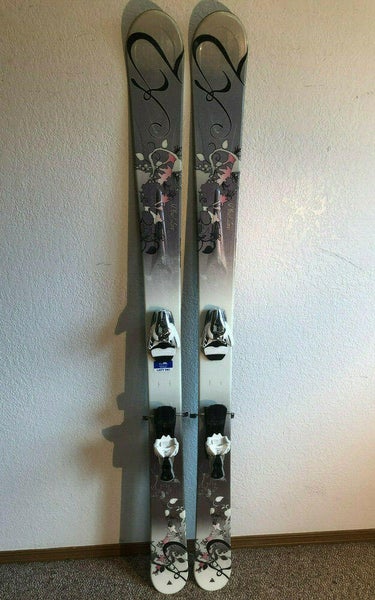 K2 Phat Luv Women's Powder Skis 160 cm Salomon Z12 Bindings ladies fat love NICE