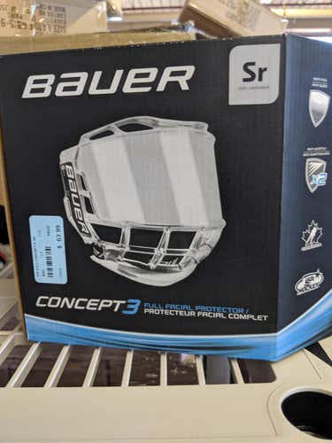 New Bauer Concept 3 Full Shield Cages, Visors & Shields Senior