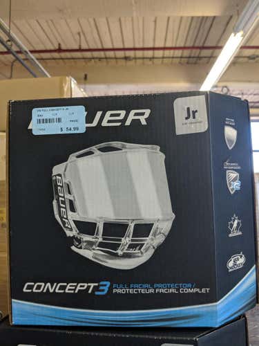 New Bauer Concept 3 Full Shield Cages, Visors & Shields Junior