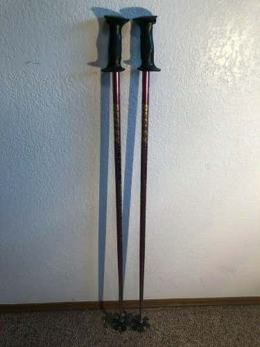 Reflex Easton Downhill Ski Poles 115 cm. / 46" Purple Lightweight Aluminum USA