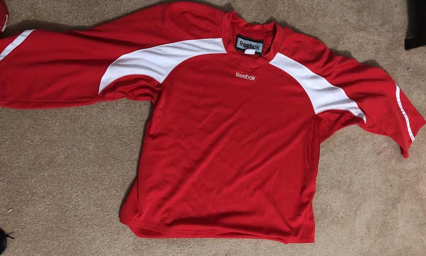 Reebok Edge Red/White Senior Goalie Cut Jersey