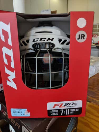 New CCM Fitlite 3DS Helmet Junior White