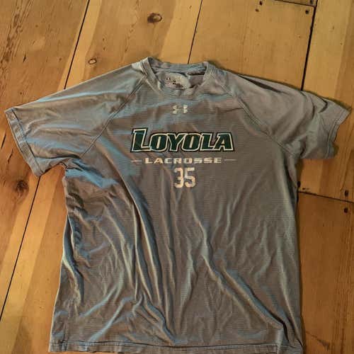 Stripped Loyola Practice Under Armour Shirt