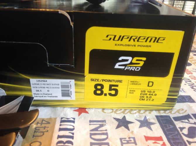 Bauer Supreme 2S Pro Hockey Skates Senior Pro Stock Size 8.5